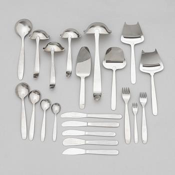 Kaj Franck, bestickserie, 220 st, rostfritt stål, "Scandia", Hackman Sorsakoski. Formgiven 1952.