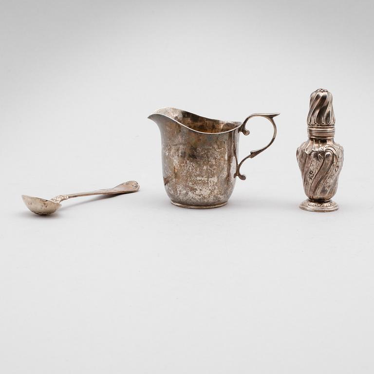 SILVERFÖREMÅL, 3 del, London 1800-tal. Vikt ca 160 gram.