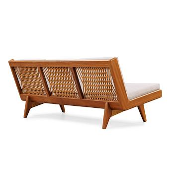 90. A Carl Gustaf Hiort af Ornäs walnut sofa, Finland 1950's.