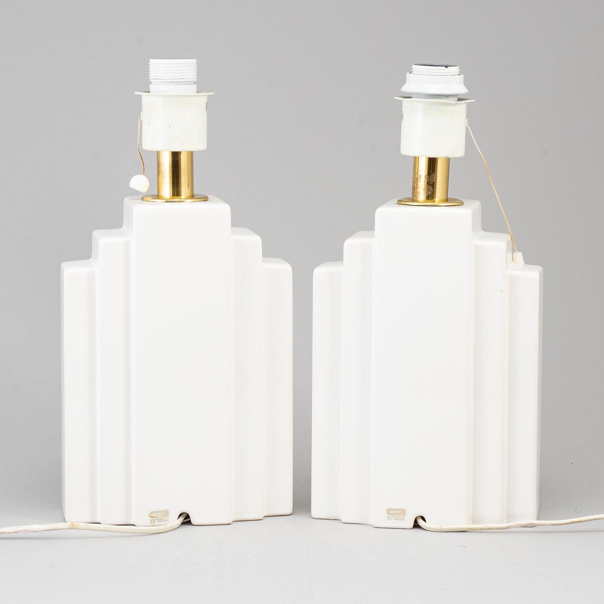A pair of late 20th Cenutry table lights from Boréns.