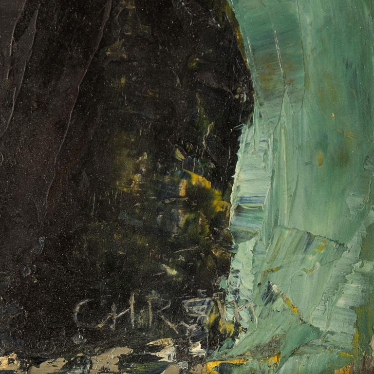 Christer Strömholm, olja på pannå, signerad.