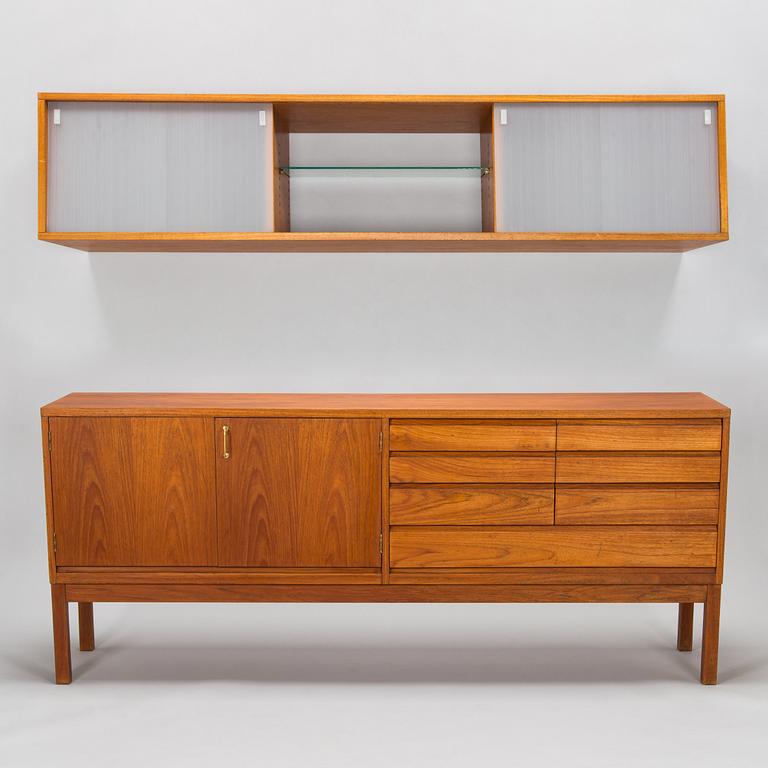 Ilmari Tapiovaara, a sideboard and a shalf  for Laukaan Puu 1959.