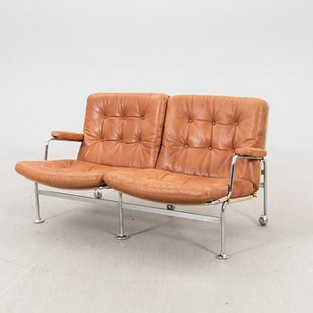 Bruno Mathsson, a karin leather adn chrome sofa Dux later part of the 20th century.