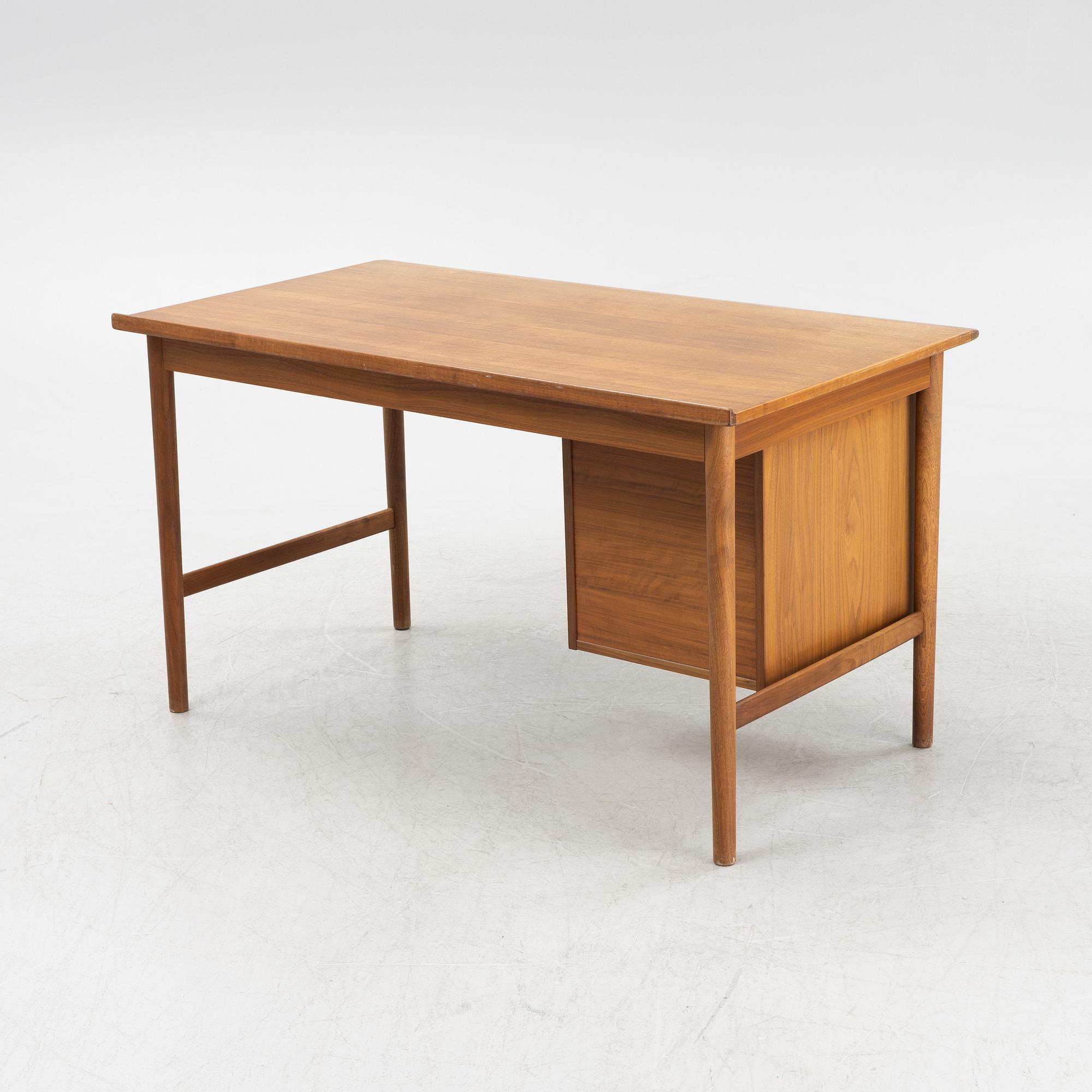 A teak veneered desk, Seffle Möbelfabrik, mid 20th Century.