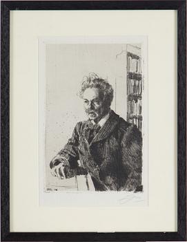 ANDERS ZORN, etching, 1910, signed in pencil.