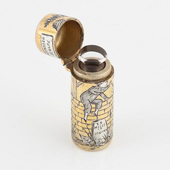 Sampson Mordan & Co, parfymflaska, silver, London 1883.