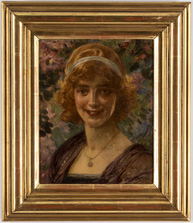 JULIUS KRONBERG, oil on panel, signed.