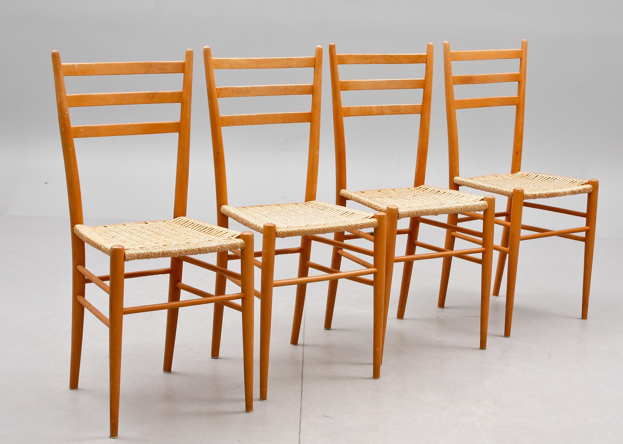 STOLAR, 4 st, etikettmärkta Gessef, 1950-tal.