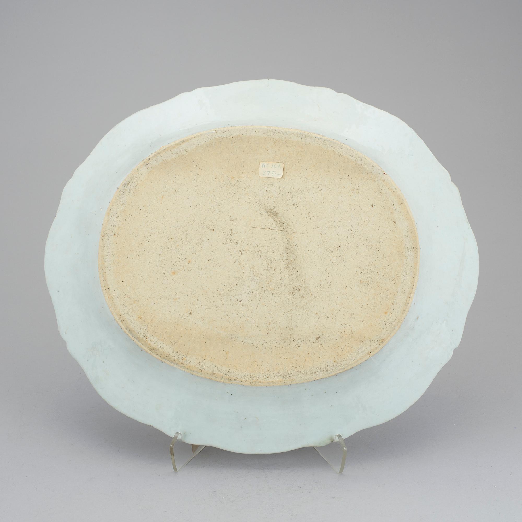 STEKFAT, kompaniporslin, Kina, Qingdynastin, Qianlong (1736-95).