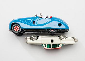 LEKSAKSBILAR, 3 st, Schuco, Tyskland. 1950-tal/1960-talets början.