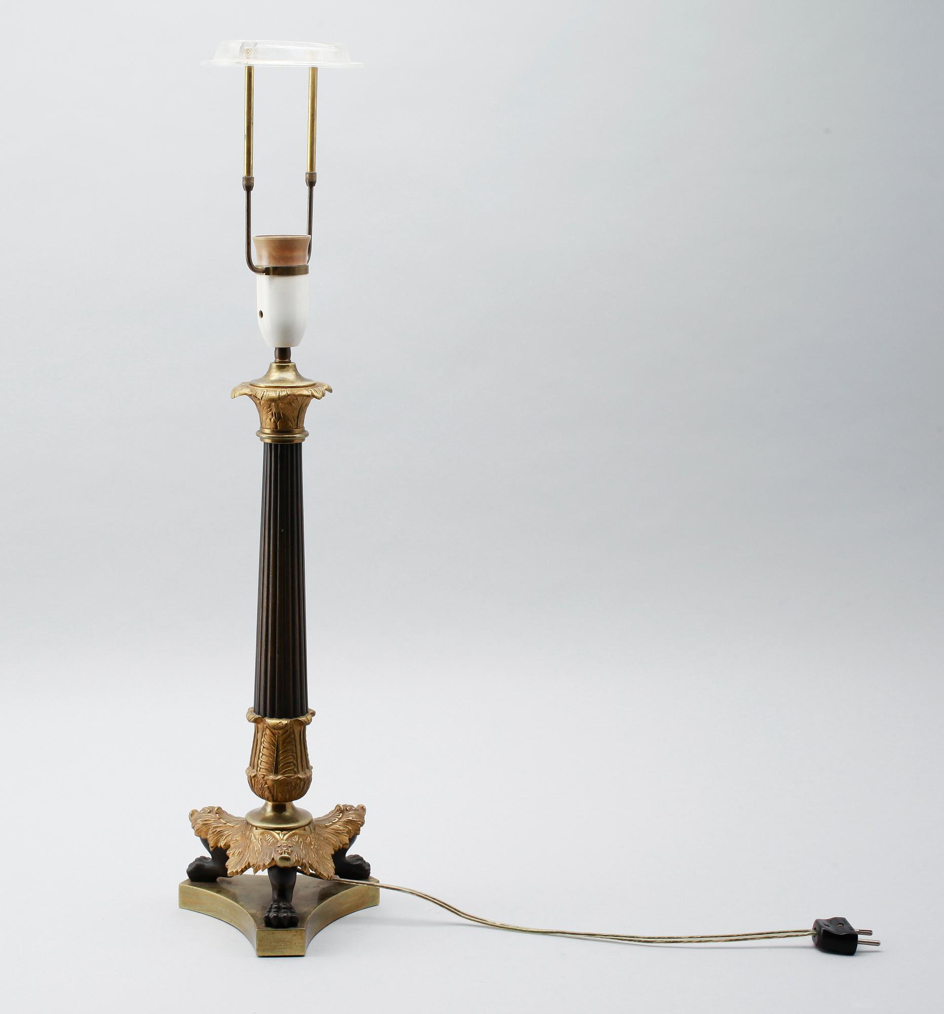 BORDSLAMPA, empirestil, 1800-talets andra hälft.