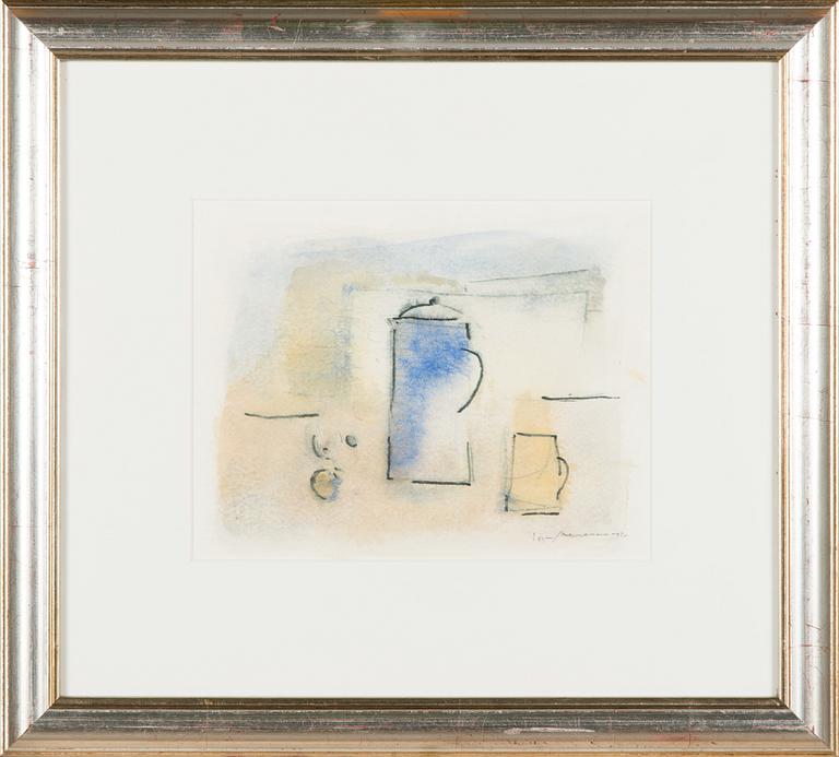 Egon Meuronen, a set of two watercolours, signed and dated -90 -92.