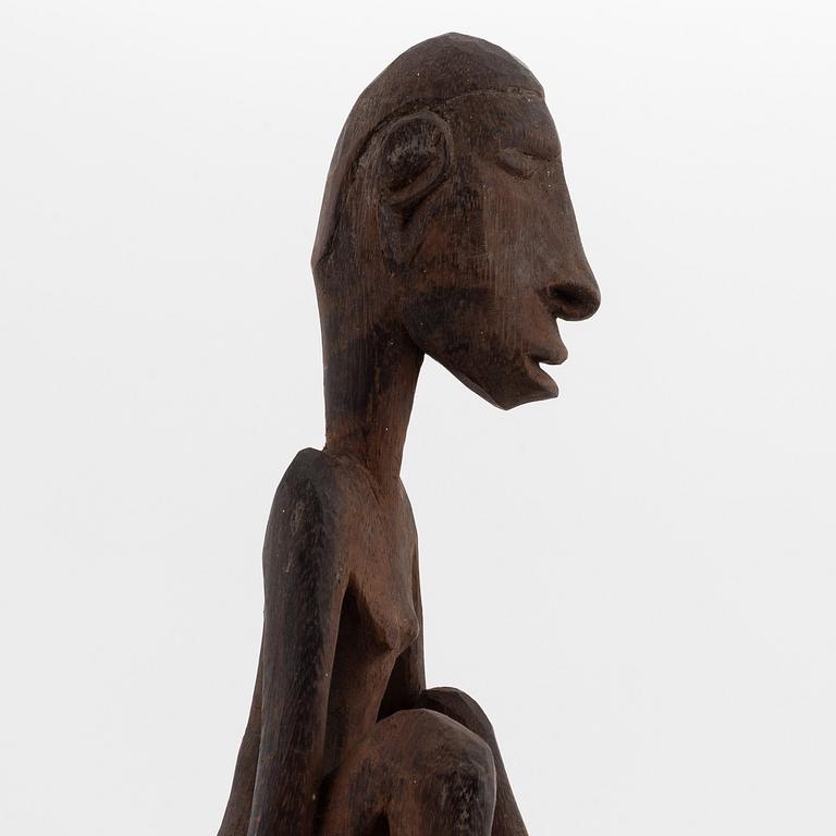 Skulpturer, tre stycken, hardwood. Asmat, Indonesien, 1900-tal.