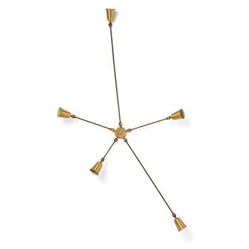 402. Bertil Brisborg, a rare brass wall lamp, Nordiska Kompaniet, 1950s.