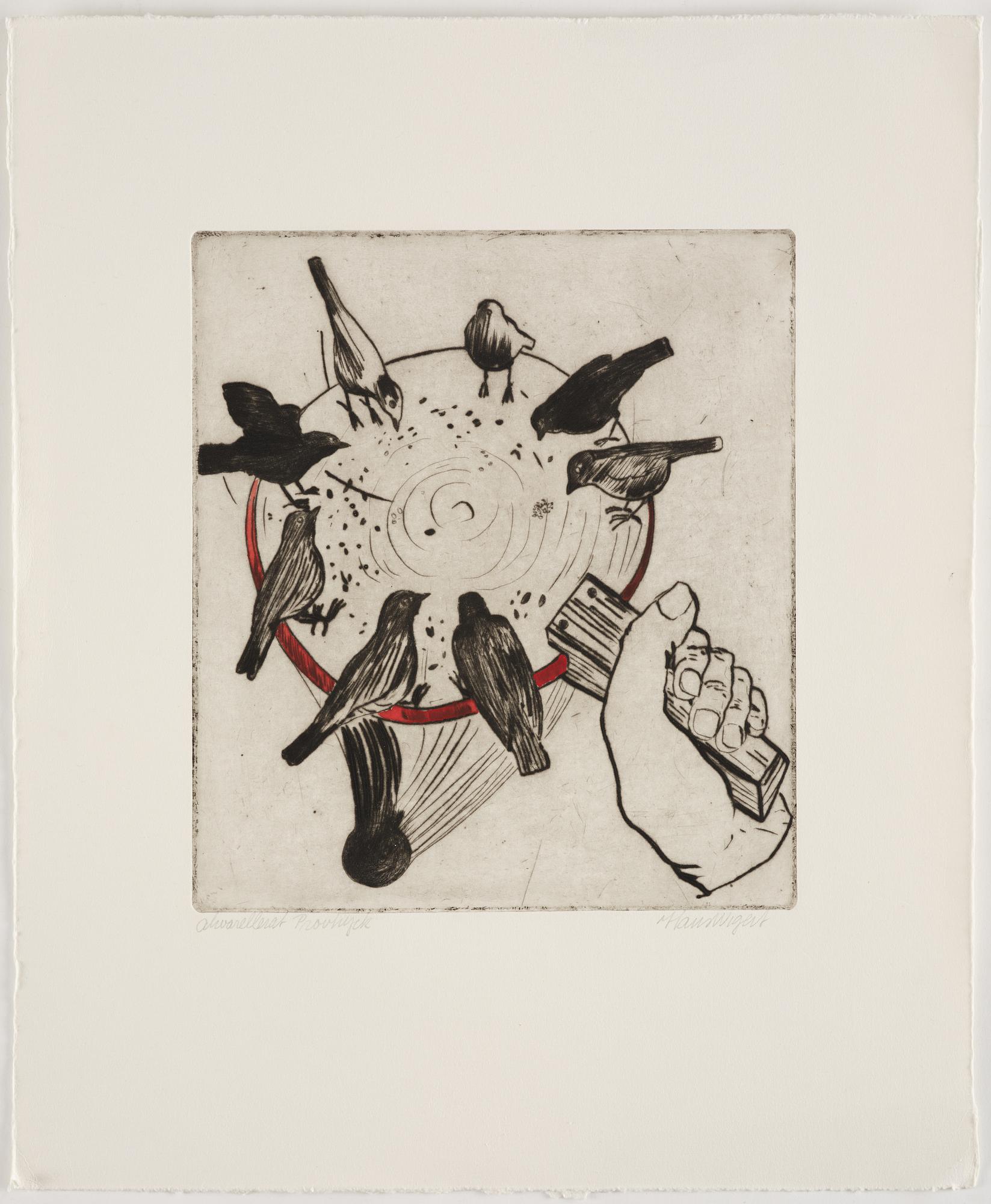 Hans Wigert, Pecking birds.