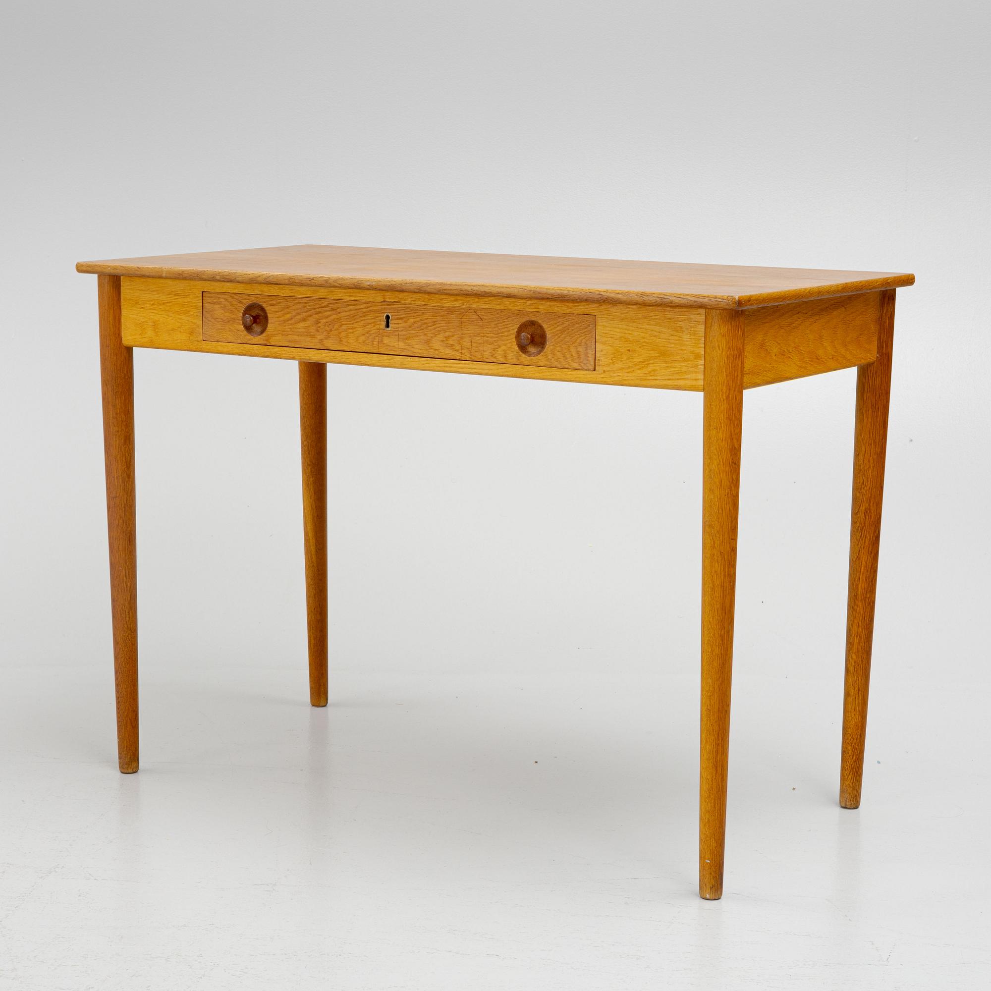 Hans J Wegner, desk, for Andreas Tuck, Odense Denmark, provenance Sven Lundh.
