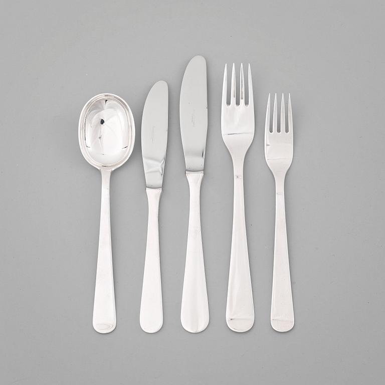 Wiwen Nilsson, a set of 60 pieces of sterling flatware, Lund, Sweden 1958 and 1964.