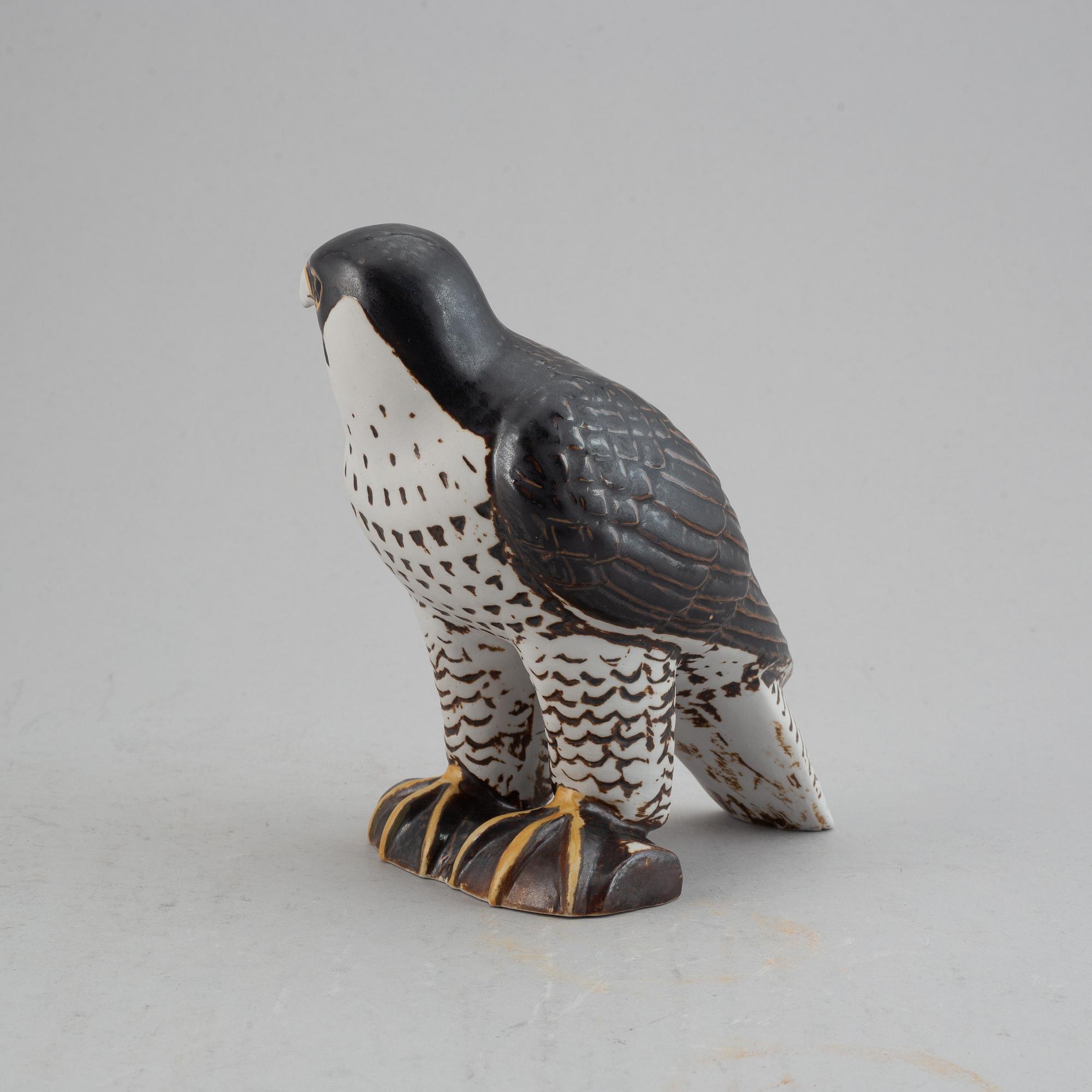 Lisa Larson, figurin, stengods, Pilgrimsfalk, för Nordiska