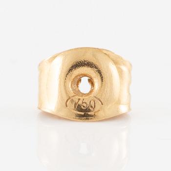 Earrings, a pair, 18K gold with six pendants. Annika Gustavsson.