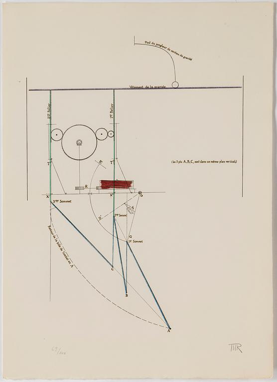 MAN RAY & MARCEL DUCHAMP, etching, signed and numbered 69/100.