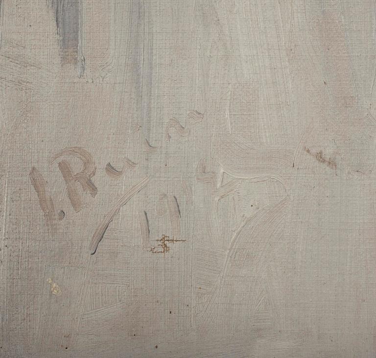 INGRID RUIN, öljy levylle, signeerattu.