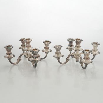 A pair of silver baroque style candelabra, Kultakeskus, Hämeenlinna 2007-2008.