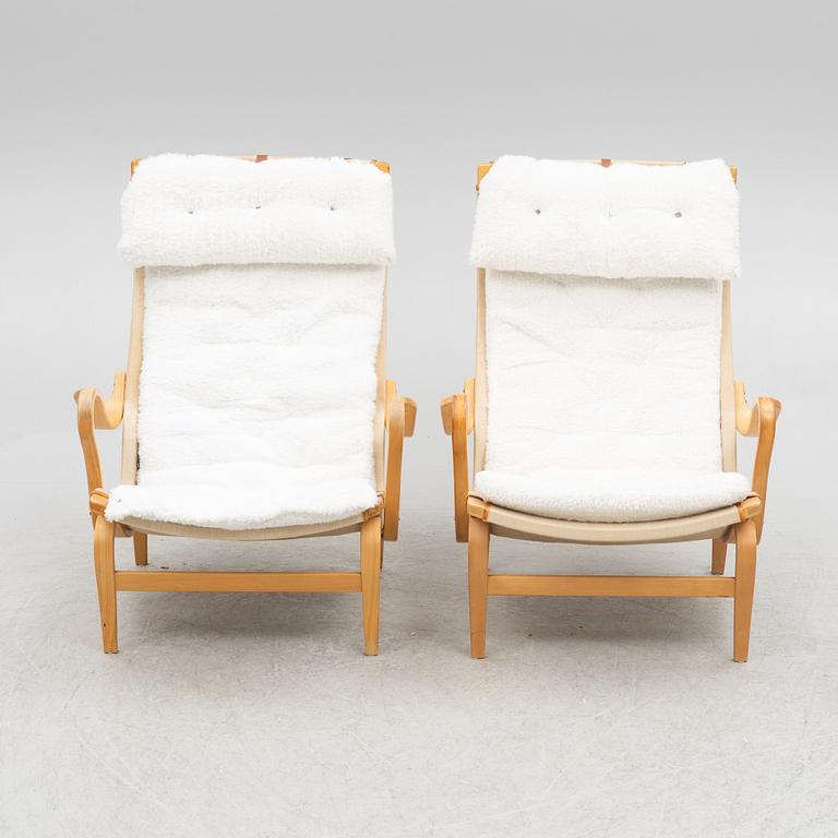 Bruno Mathsson, a pair of 'Pernilla' armchairs, DUX.