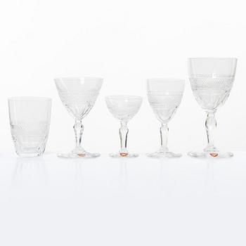 Edward Hald, glasservis, 44 delar, "Rio" Orrefors.