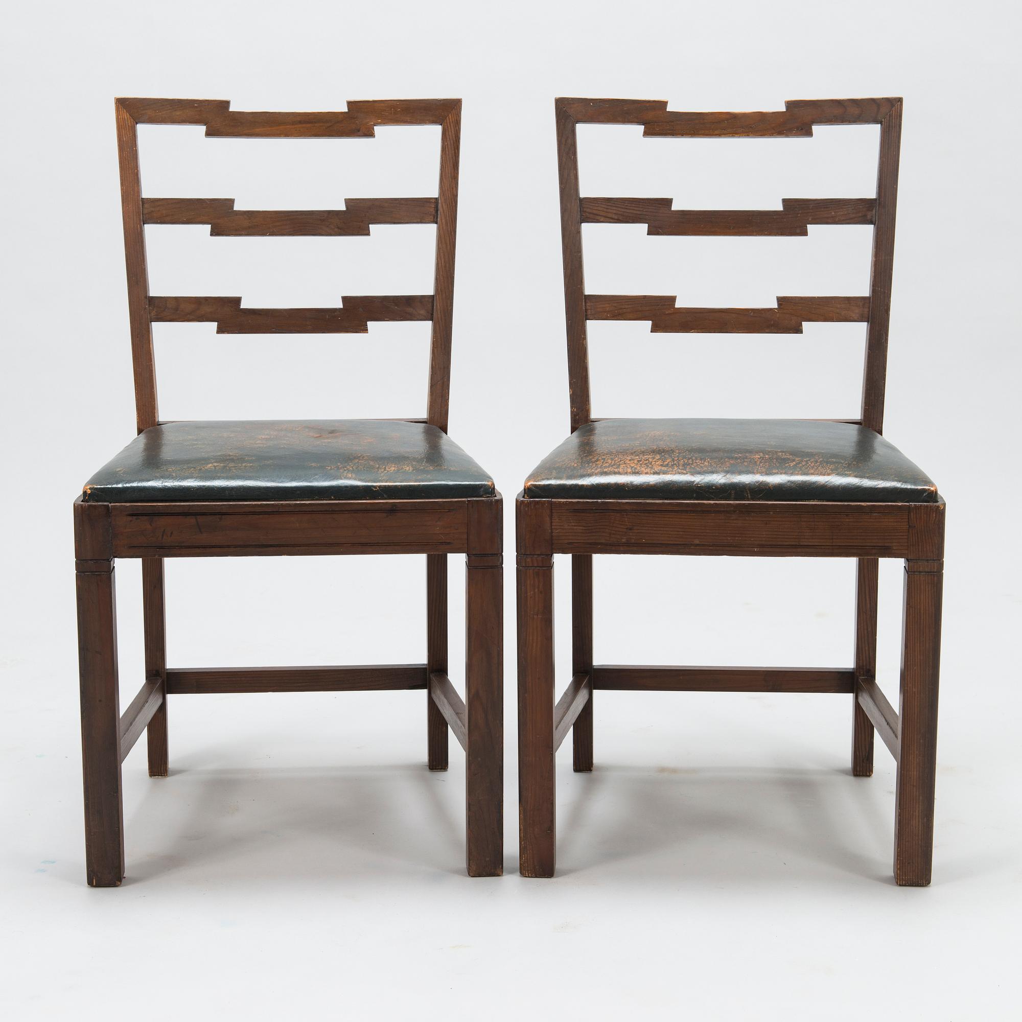 MIKKO S. NUPPONEN, a set of six 1930's 'Jukola' chairs for HMN Huonekaluliike Mikko Nupponen. Finland.