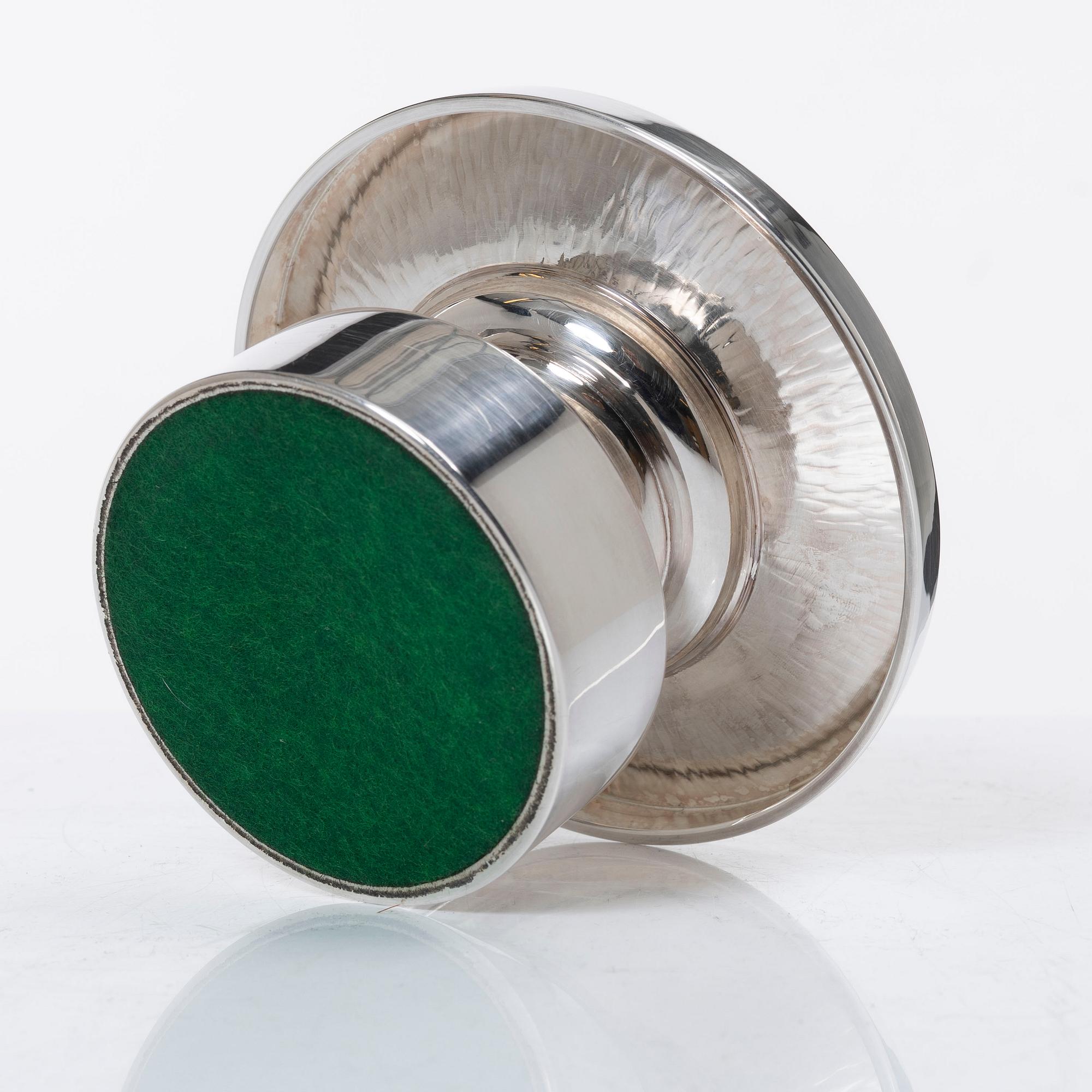 Eric Löfman, a silver candlestick, company MGAB, Uppsala 1974.