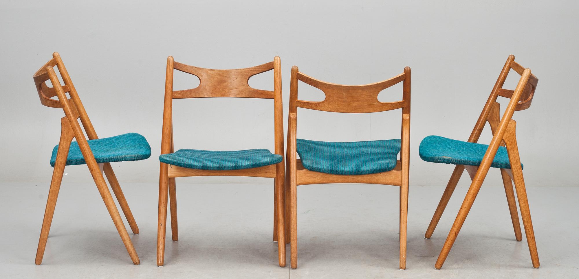 STOLAR, 4 st.  Hans J Wegner för Carl Hansen & Son, Danmark.
