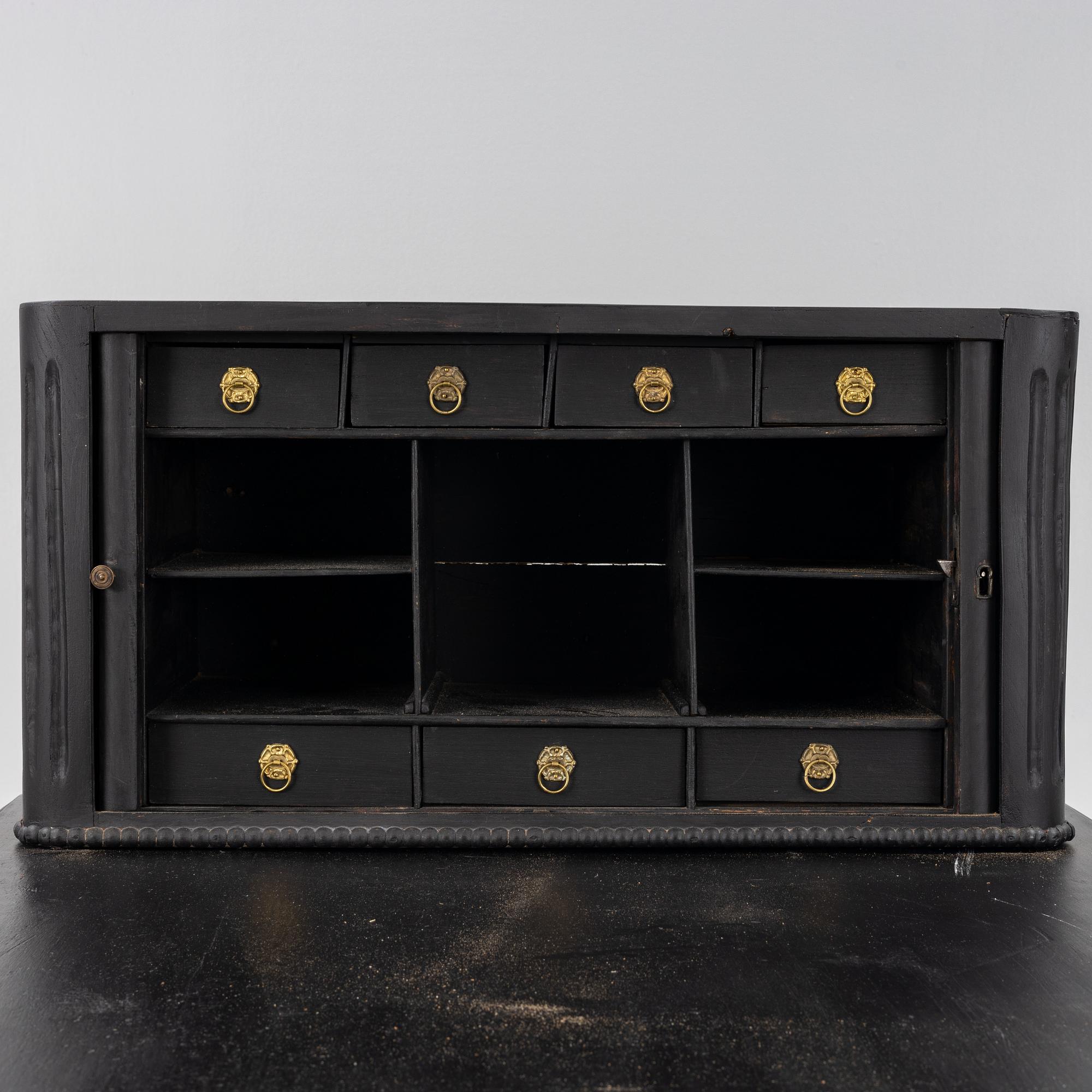 A gustavian style painted desk, circa 1900.