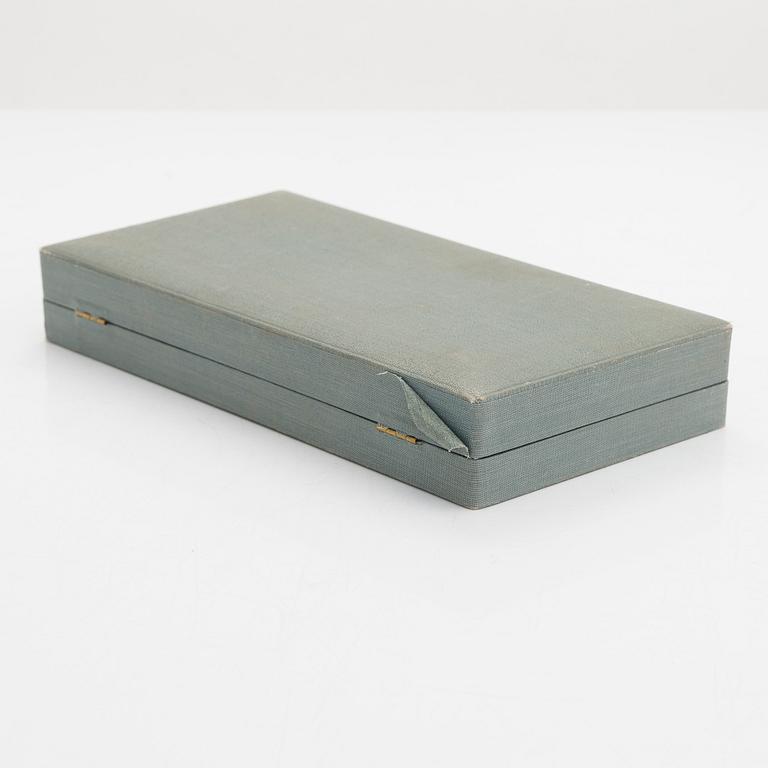 Mauno Honkanen, serveringsbestick 3 dlr, silver, Tillander, Helsingfors 1957. I originaletui,