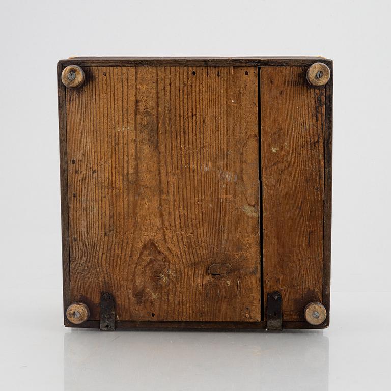 A wooden box, Sweden, dated 1776.