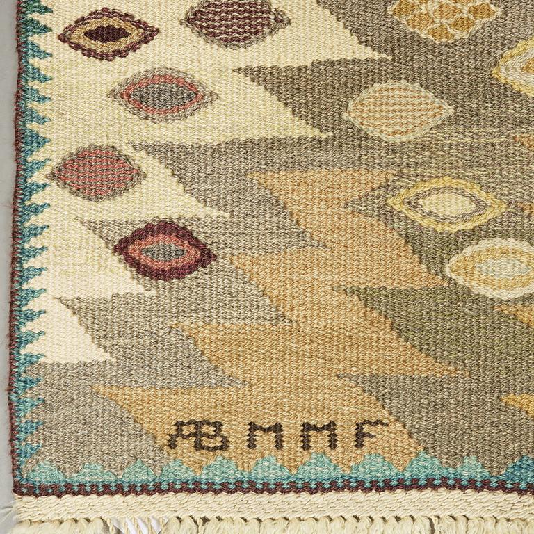 BARBRO NILSSON, matta, gobelängteknik, 272,5 x 195,5 cm, "Tånga, ljus", signerad AB MMF BN.