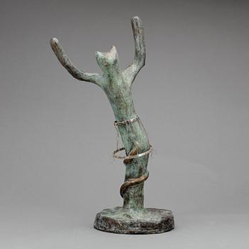 CECILIA B GRÖNING, brons och silver, signerad Cecilia B Gröning.