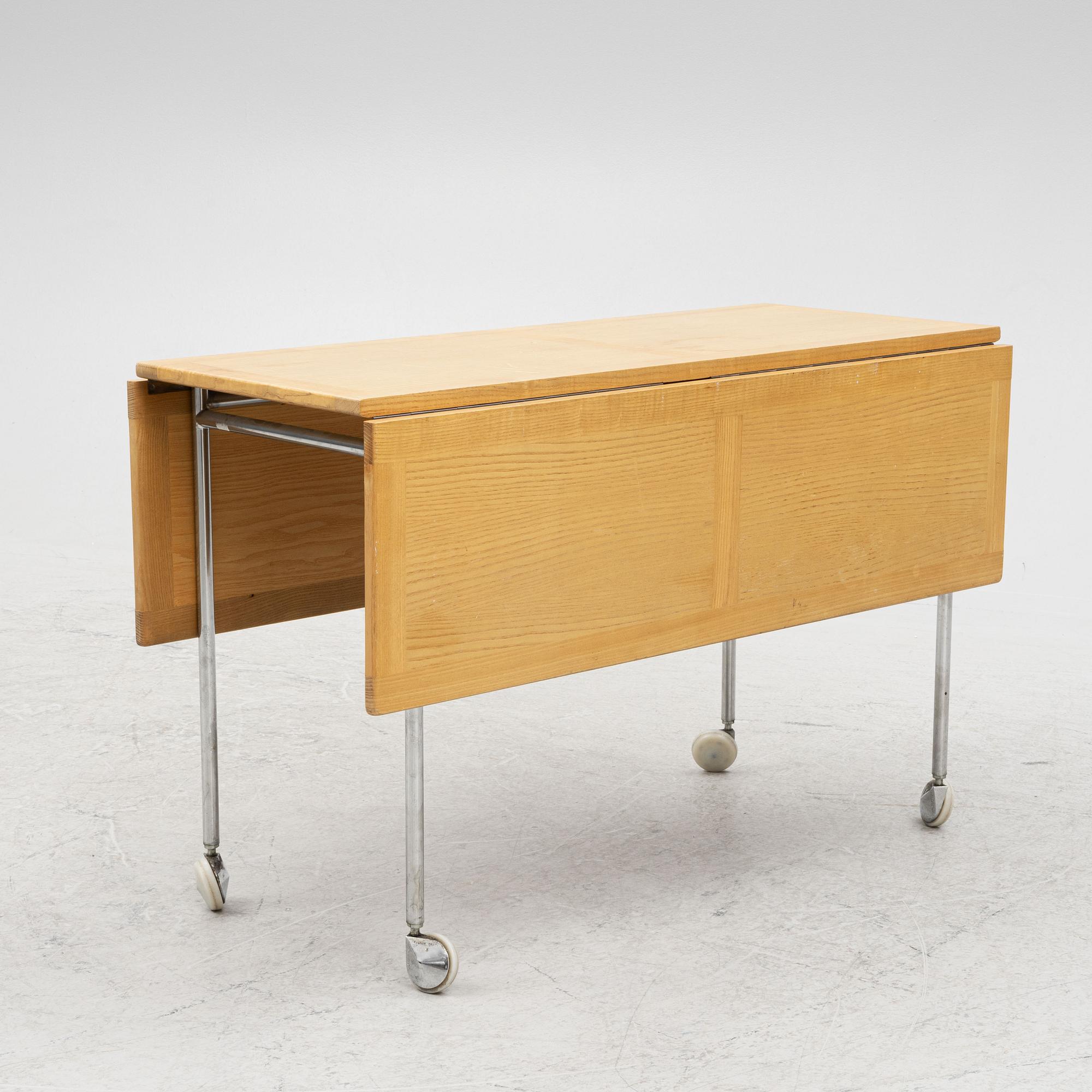 Bruno Mathsson, klaffbord / rullbord, "Berit", Mathsson International, Värnamo, 1965.