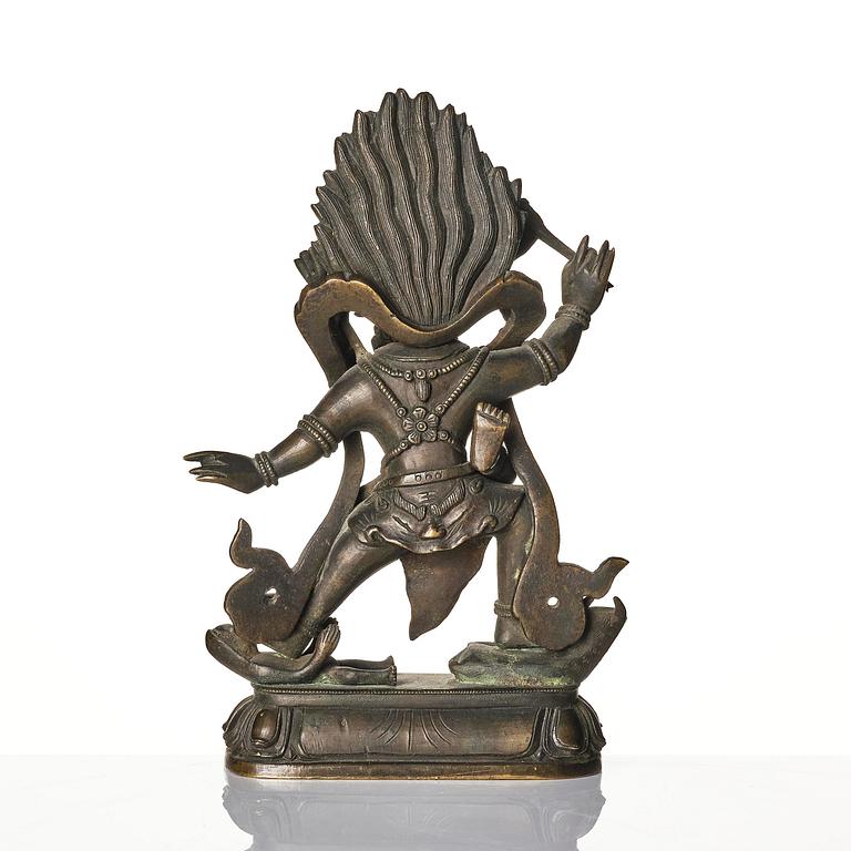 A Tibeto-Chinese sculpture of Yama, early 20th century.