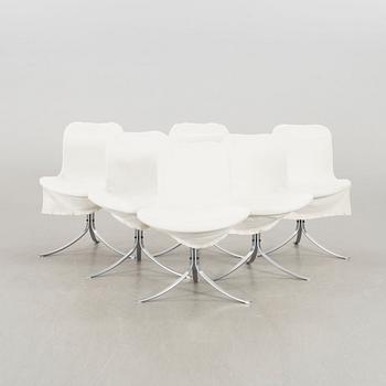 Poul Kjaerholm, a set of six "PK9" chairs, edition E Kold Christensen Denmark.