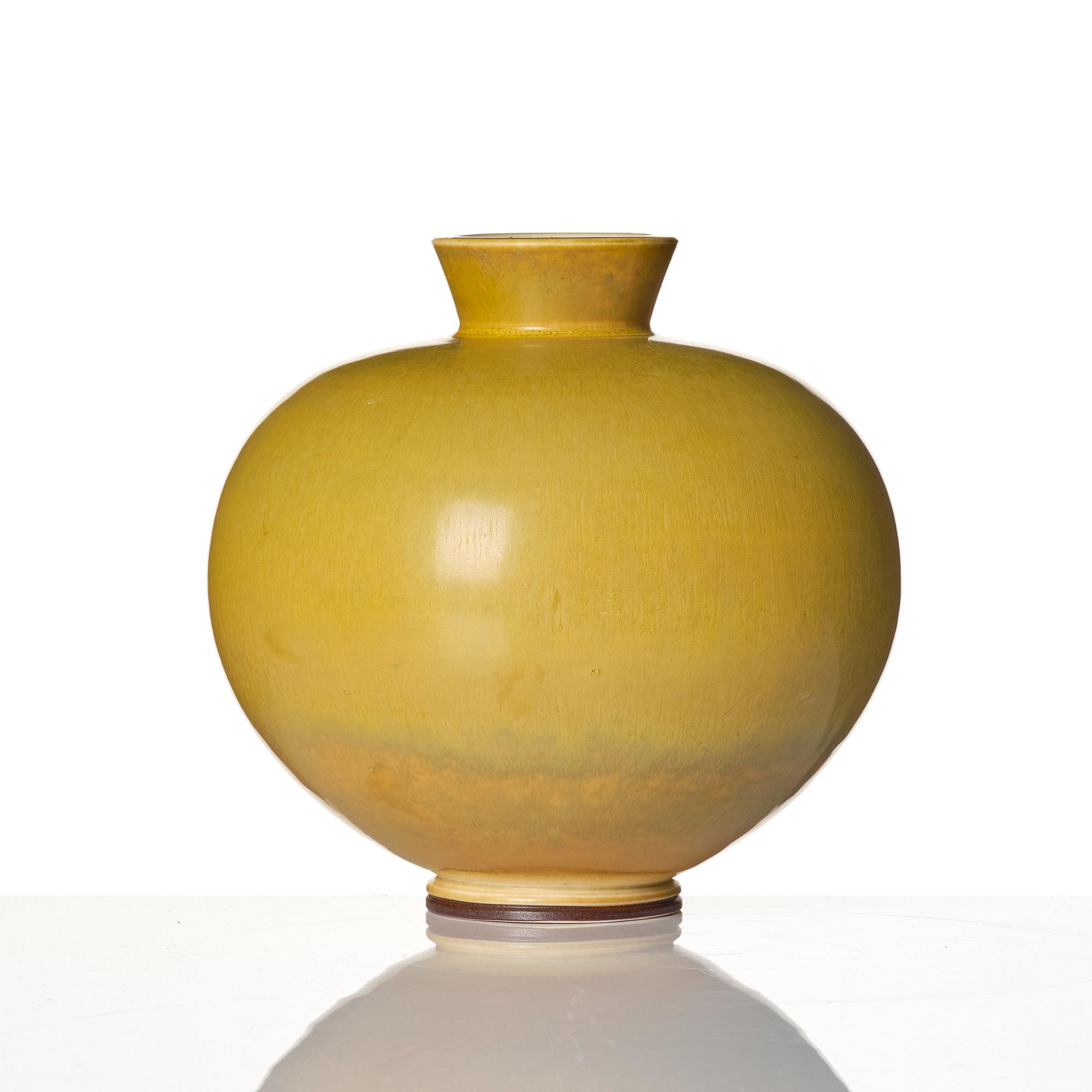 Berndt Friberg, a rabbit's fur stoneware vase, Gustavsberg Studio 1973.