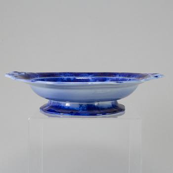 MATSERVIS, 76 delar, flintgods, "Flytande blått", Gustavsberg.