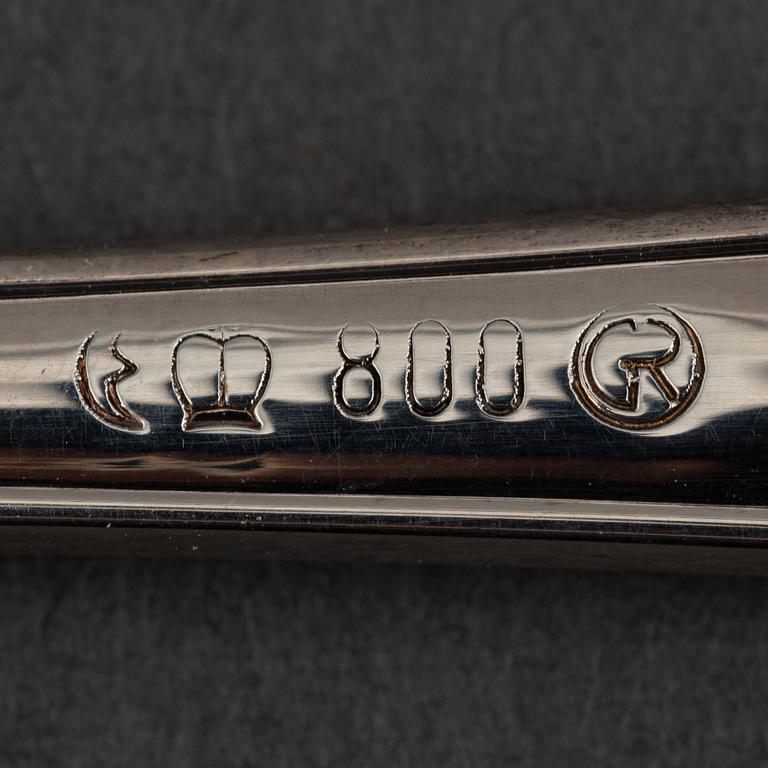 A german silver cutlery service, silver 800, including Bruckmann (68+ 24 pieces).