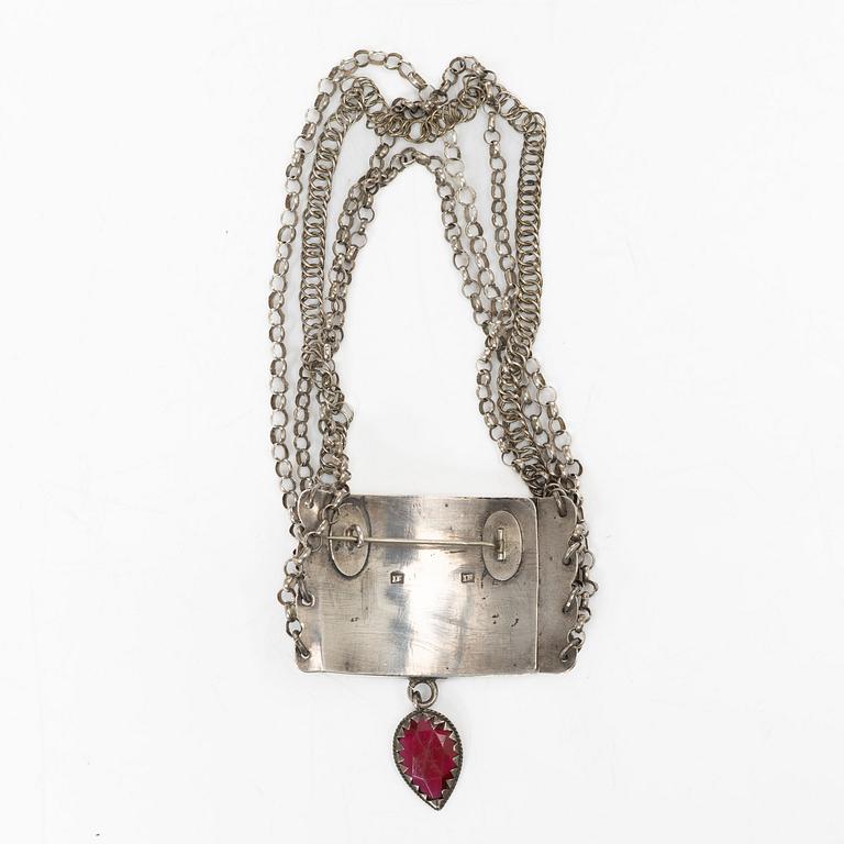 A Swedish silver neck clasp, mark probably of Johan Fagerberg, Karlskrona circa 1820.