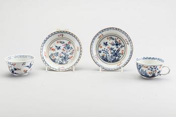 SERVISDELAR, 5 st Meissen tidigt 1800-tal porslin.