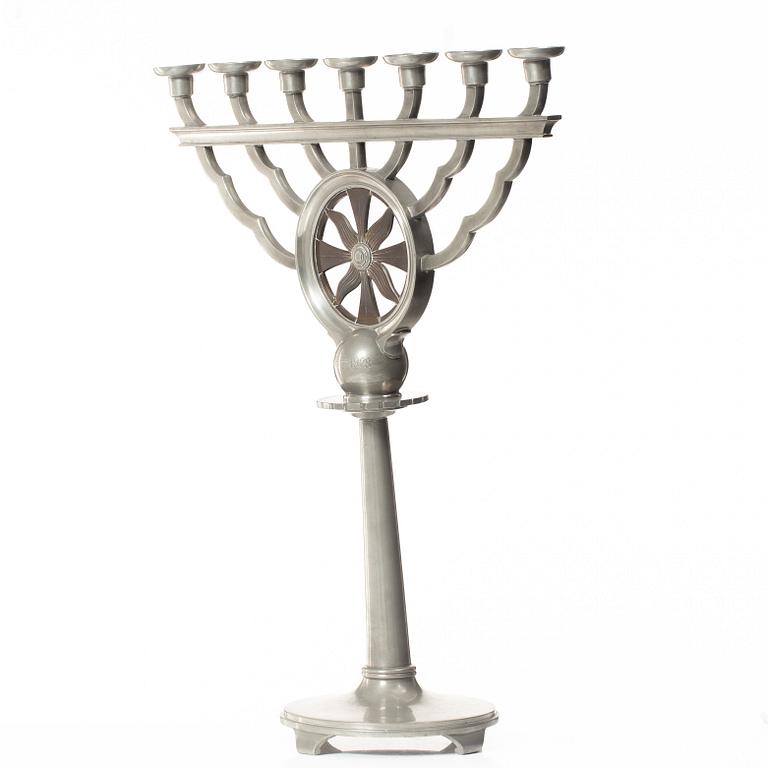 Astrid Aagesen, kandelaber, tenn, Helsingborg 1920/30-tal.