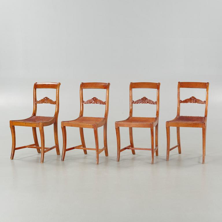 Three + one chairs from the mid 19th century.
