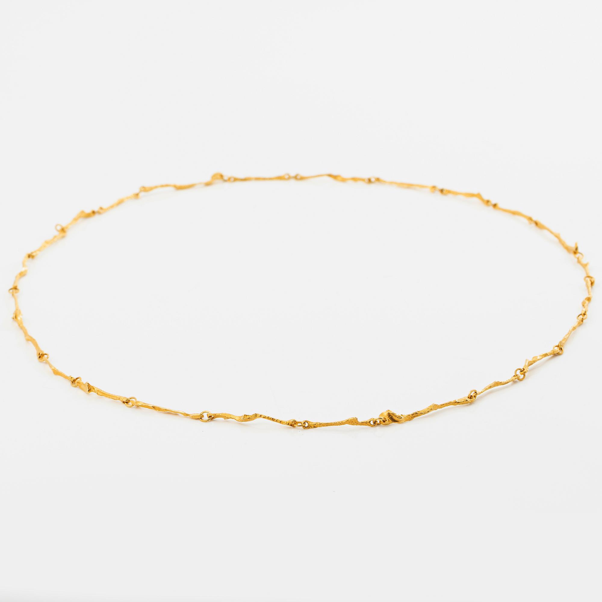 Björn Weckström, Necklace, 18K gold, for Lapponia. Finland.