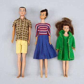 Barbie dolls, 1960s, and accessories.