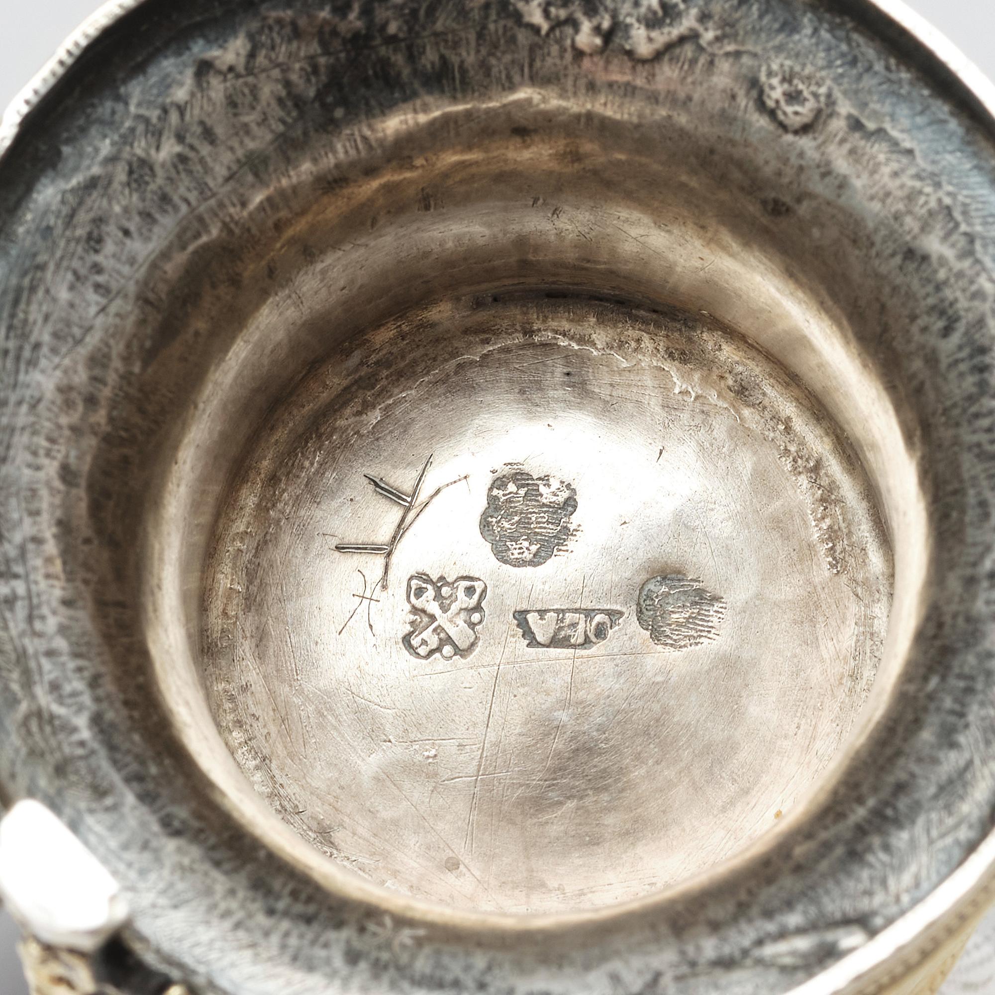 A Swedish Parcel-Gilt Silver Beaker, mark of Olof Löfvander d.ä., Luleå (1752-1784 (1789)).