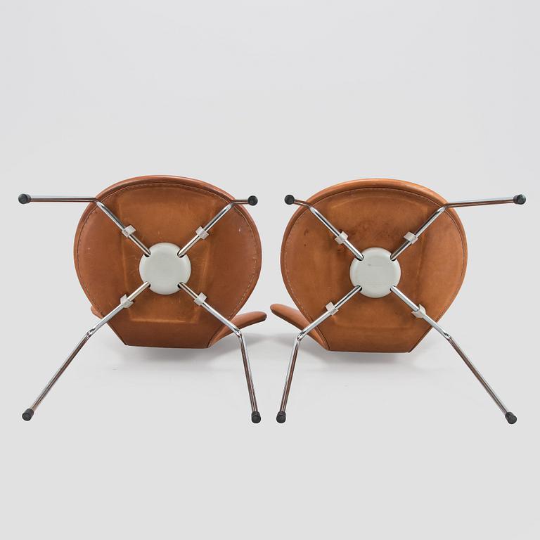 Arne Jacobsen, six "Seven" chairs, Fritz Hansen, Denmark late 20th century.